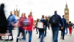 Annual UK borrowing falls by £20bn but Iran war clouds outlook