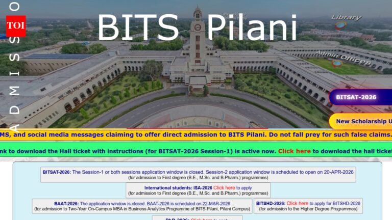 BITSAT admit card 2026 released at bits-pilani.admissions.ac.in: Direct link to download hall tickets here BITSAT admit card 2026 released at bits-pilani.admissions.ac.in: Direct link to download hall tickets here