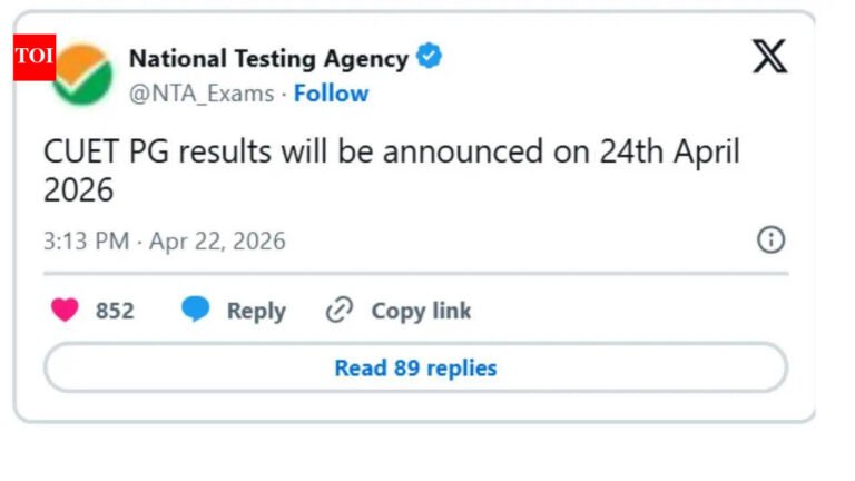 CUET PG Result 2026 tomorrow: NTA to release scorecards on official website, here’s how to check