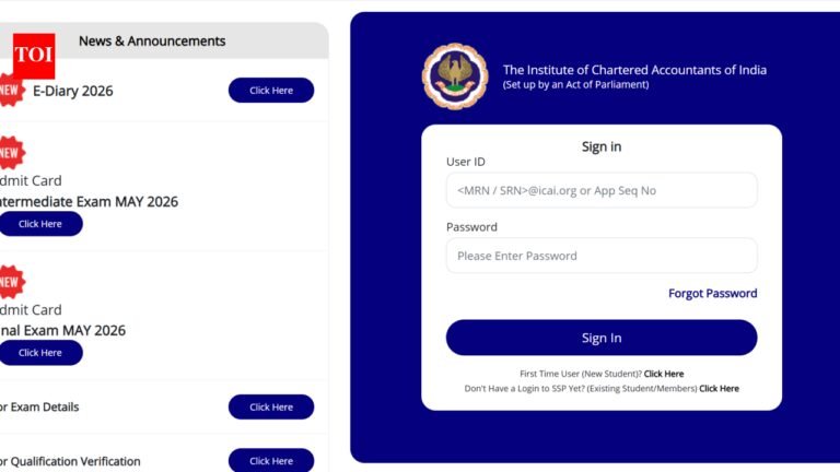 ICAI CA Inter, Final May 2026 admit card released at eservices.icai.org: Direct link to download hall ticket here
