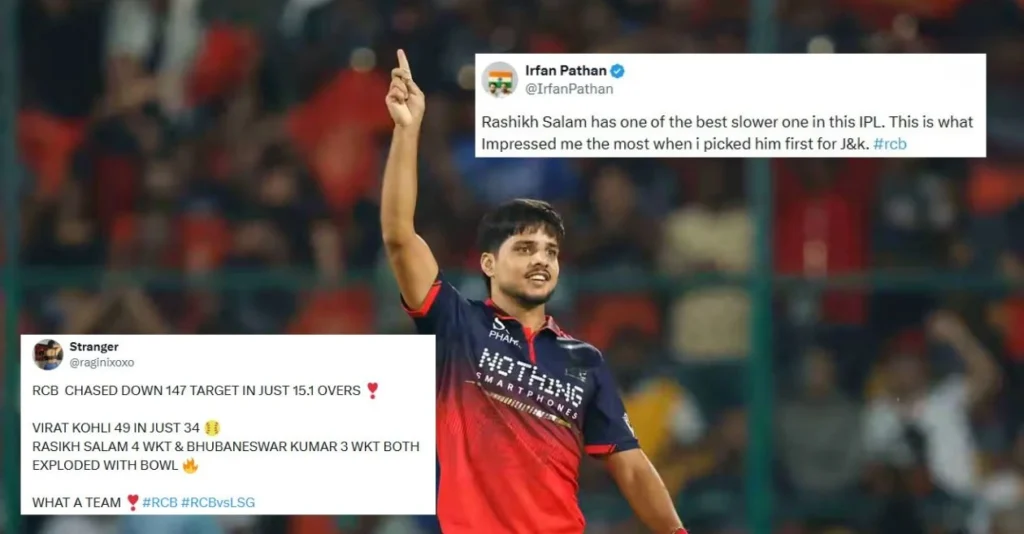 IPL 2026: Fans go crazy as Rasikh Salam’s fiery spell storms RCB to commanding win against LSG IPL 2026: Fans go crazy as Rasikh Salam’s fiery spell storms RCB to commanding win against LSG