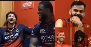 IPL 2026 [WATCH]: Romario Shepherd’s funny breakdown of Tim David’s assault vs CSK leaves Virat Kohli and RCB dressing room in splits