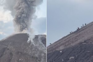 Video Shows Hikers Climbing Running for Safety After Volcano Erupts During Climb of 'the Death Trail'