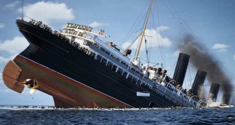 Watch the Titanic and Lusitania Sink in Real Time: One Fast, One Slow