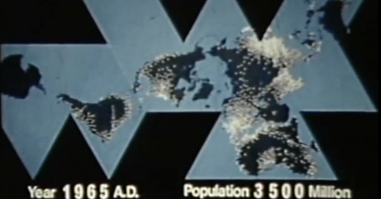 Buckminster Fuller Creates an Animated Visualization of Human Population Growth from 1000 B.C.E. to 1965