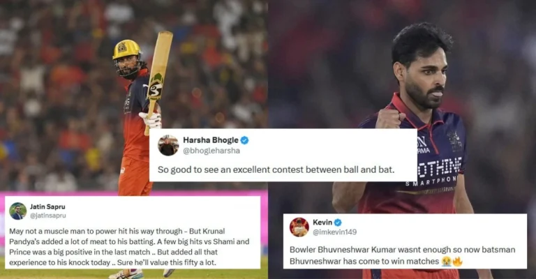 Fans erupt in jubilation as Krunal Pandya and Bhuvneshwar Kumar deliver sensational performances to guide RCB to a dramatic win over MI in IPL 2026