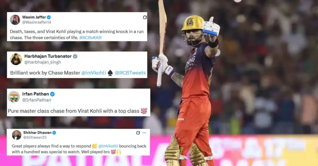 IPL 2026: Fans go wild as RCB beat KKR to claim top spot courtesy of Virat Kohli’s stunning century