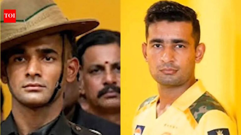 Ipl 2026: Watch: CSK’s Anshul Kamboj meets his viral doppelganger present in Tamil Nadu CM Vijay’s oath ceremony | Cricket News