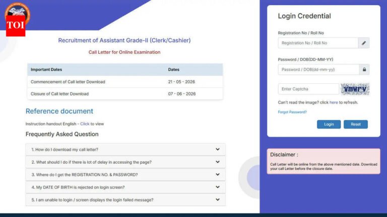 Kurmanchal Bank Clerk recruitment exam on June 7 for 60 Assistant Grade-II vacancies; download admit card here