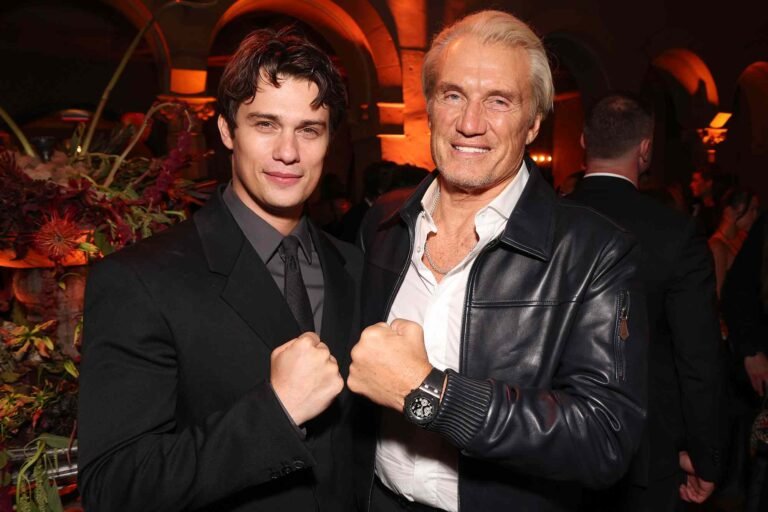 Nicholas Galitzine and Original He-Man Dolph Lundgren Share a Special Moment at “Masters of the Universe” Premiere