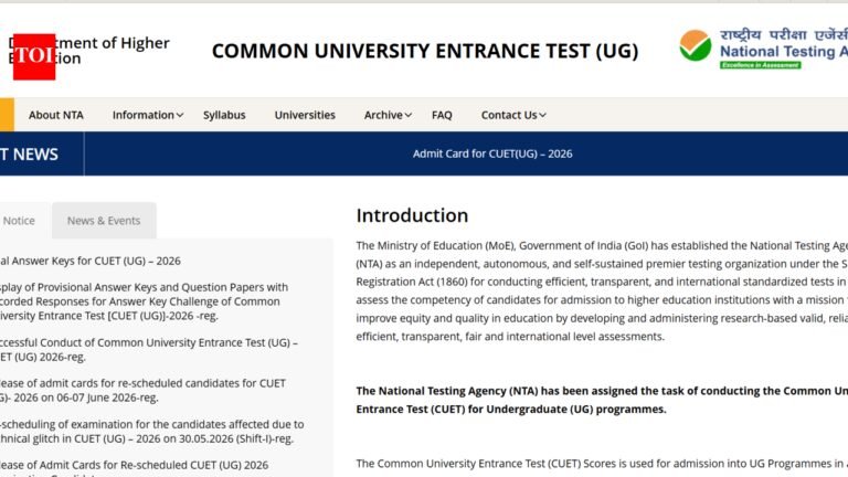 CUET UG final answer key 2026 released at cuet.nta.nic.in: Direct link to download here