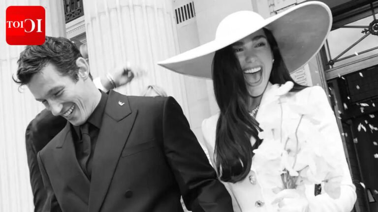 Dua Lipa shares romantic wedding photos with Callum Turner; newly weds make first appearance post intimate wedding | Dua Lipa shares romantic wedding photos with Callum Turner; newly weds make first appearance post intimate wedding |
