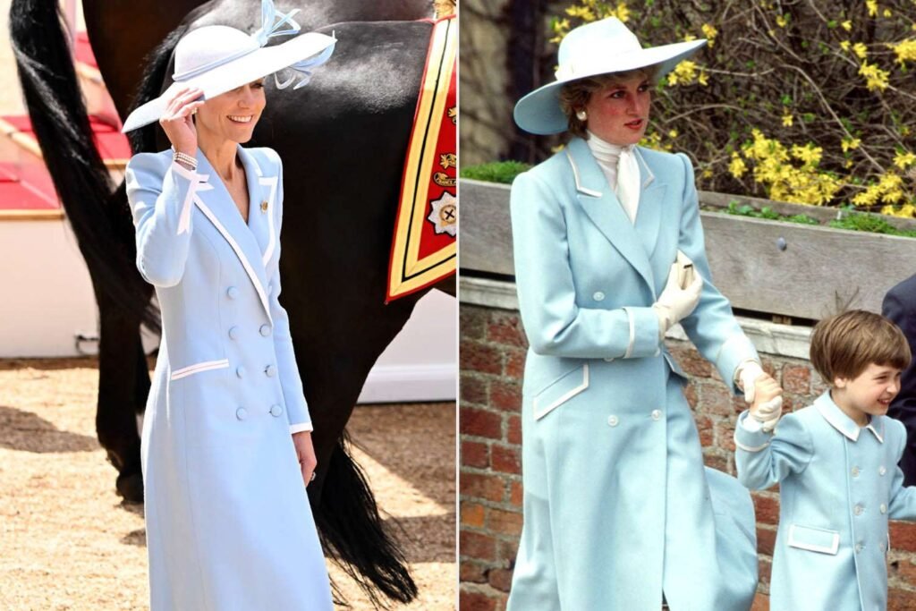 Kate Middleton’s Blue Outfit Draws Comparisons to Princess Diana’s Matching Outfit with Young Prince William Kate Middleton’s Blue Outfit Draws Comparisons to Princess Diana’s Matching Outfit with Young Prince William