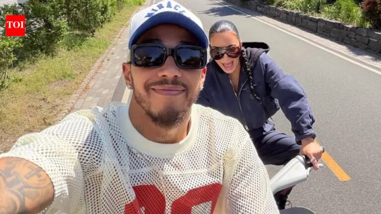 Kim Kardashian FINALLY makes romance with Lewis Hamilton Instagram official; CRASHES into F1 star on bike ride – WATCH |