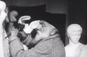 Rare Film of Sculptor Auguste Rodin Working at His Studio in Paris (1915)