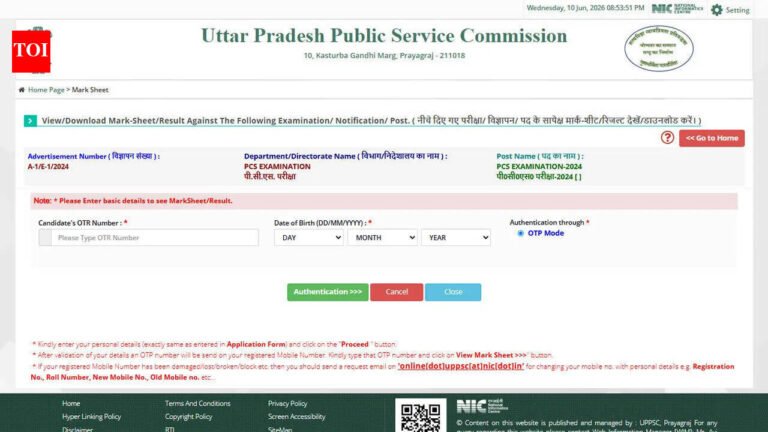 UPPSC PCS 2024 releases final marks for combined state services recruitment cycle; download here UPPSC PCS 2024 releases final marks for combined state services recruitment cycle; download here