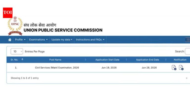 UPSC CSE Mains 2026 DAF released: Check link and steps to apply UPSC CSE Mains 2026 DAF released: Check link and steps to apply