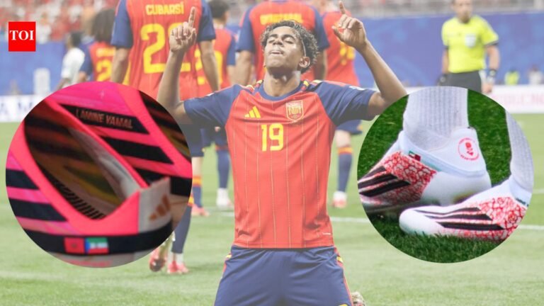 Why Lamine Yamal wears flags of two different countries on his boots despite playing for Spain at World Cup | Football News Why Lamine Yamal wears flags of two different countries on his boots despite playing for Spain at World Cup | Football News