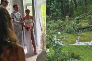 Couple Gets Married in Their Living Room After Storm Destroys Their Outdoor Wedding