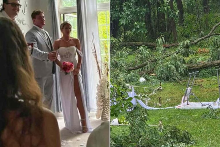 Couple Gets Married in Their Living Room After Storm Destroys Their Outdoor Wedding