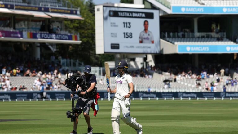 India on brink of historic Lord’s Test victory after Yastika Bhatia’s record-breaking century | Cricket News
