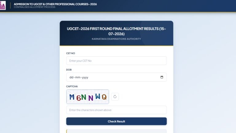 KCET counselling 2026: Round 1 final seat allotment result out; direct link to download here KCET counselling 2026: Round 1 final seat allotment result out; direct link to download here