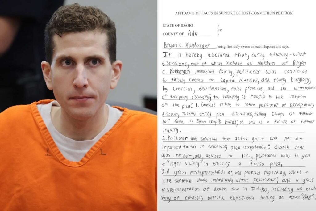 Read Bryan Kohberger's Handwritten Petition Claiming He Was 'Convinced to Falsely Confess' to Idaho Murders