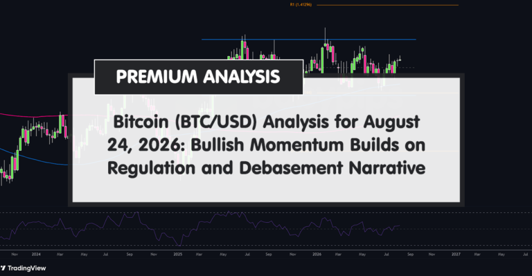 Bitcoin (BTC/USD) Analysis for August 24, 2026: Bullish Momentum Builds on Regulation and Debasement Narrative