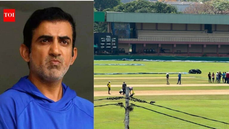 Hours after Gautam Gambhir’s visit to Galle, lawn mower hits the pitch