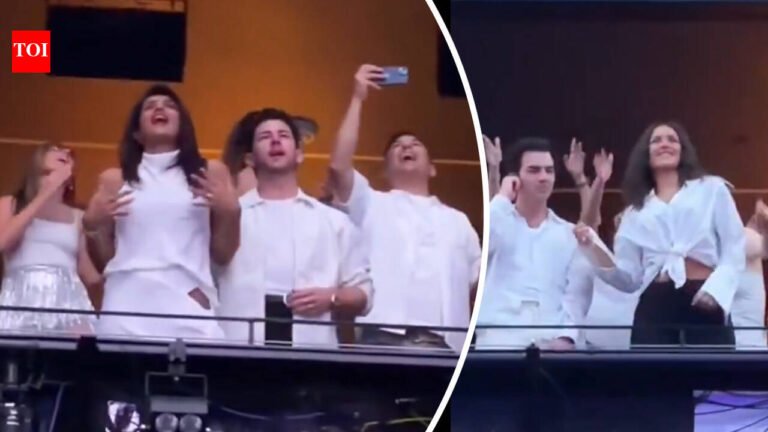 Nick Jonas and Priyanka Chopra twin in white; couple get groovy with Joe Jonas and Tatiana Gabrielle at Backstreet Boys concert – WATCH | Nick Jonas and Priyanka Chopra twin in white; couple get groovy with Joe Jonas and Tatiana Gabrielle at Backstreet Boys concert – WATCH |