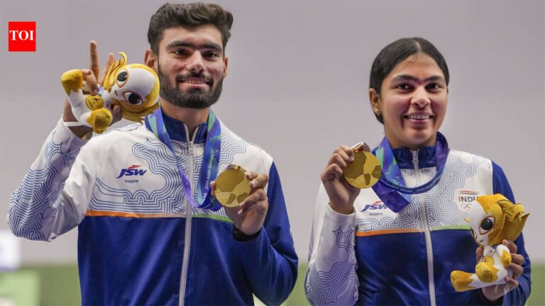 Asian Games: India win six medals, including shooting gold, as Baranica makes pole vault history | Asian Games 2026 News Asian Games: India win six medals, including shooting gold, as Baranica makes pole vault history | Asian Games 2026 News