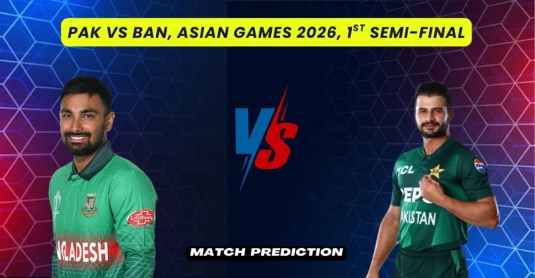 PAK vs BAN, Asian Games 2026, 1st semi-final Match Prediction: Who will win today’s game between Pakistan and Bangladesh? PAK vs BAN, Asian Games 2026, 1st semi-final Match Prediction: Who will win today’s game between Pakistan and Bangladesh?