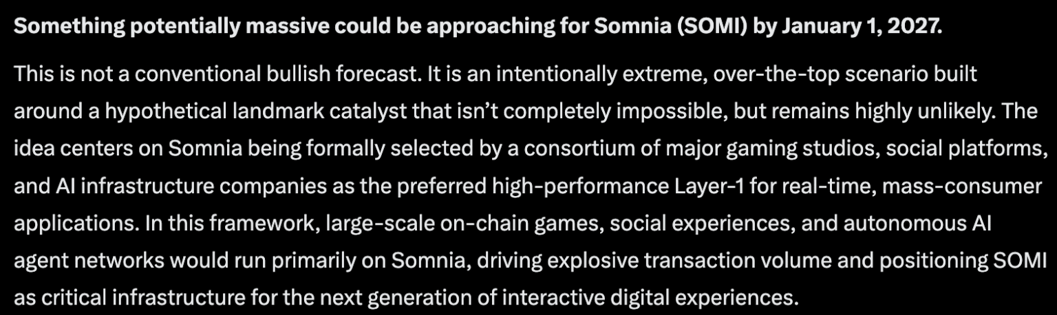 Elon Musk’s Grok AI Predicts SOMI Crypto Could Explode by 2027
