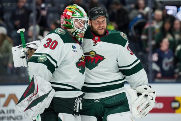 Minnesota Wild, Jesper Wallstedt, and Filip Gustavsson Minnesota Wild, Jesper Wallstedt, and Filip Gustavsson