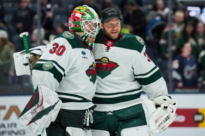 Minnesota Wild, Jesper Wallstedt, and Filip Gustavsson Minnesota Wild, Jesper Wallstedt, and Filip Gustavsson