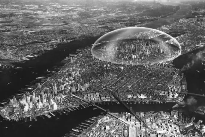 When Buckminster Fuller Proposed Putting a Dome Over Manhattan (1960) When Buckminster Fuller Proposed Putting a Dome Over Manhattan (1960)